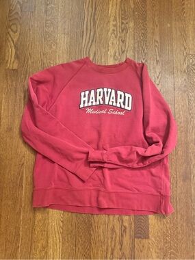 Harvard Medical School Red Crewneck Sweater